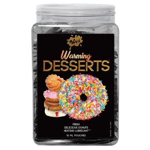 Wet Warming Desserts Fresh Delicious Donuts 10ml Pouch Counter Bowl 144pc Display