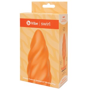 B-vibe Swirl Texture Plug-orange