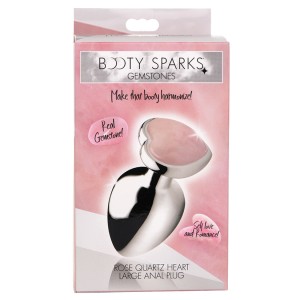 Booty Sparks Gemstones Rose Quartz Heart Large