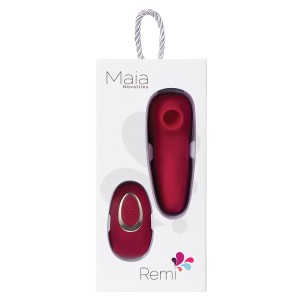 Maia Remi Remote Control Suction Vibe-red