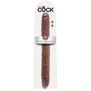 King Cock Thick Double Dildo-brown 16    [regular Price 31.00]