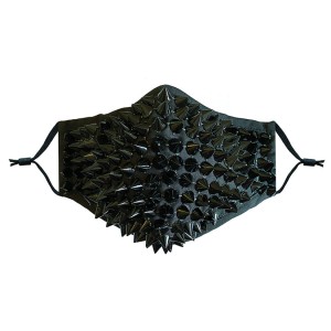 Neva Nude Studded Triple Layer Face Mask-black