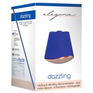 Elegance Dazzling Rotating Clitoral Stimulator-blue