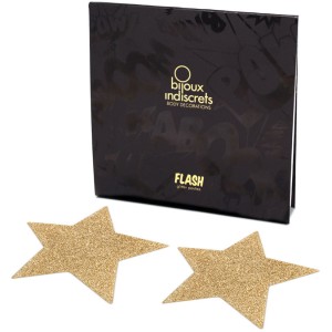 Bijoux Flash Star Glitter Pasties-gold