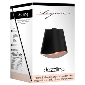 Elegance Dazzling Rotating Clitoral Stimulator-black