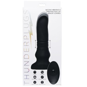 Thunderplugs Thrusting Plug With Remote Control-black