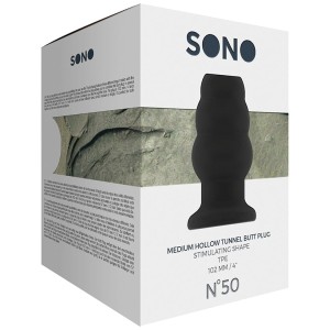 Sono No.50 Hollow Tunnel Butt Plug-medium Black 4