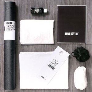 Liberator Love Is Art Paint & Canvas Kit-black