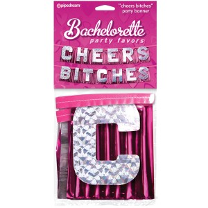 Bachelorette Party Favors Cheers Bitches Party  Banner