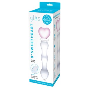 Glas 8 Sweetheart Glass Dildo-pink /clear