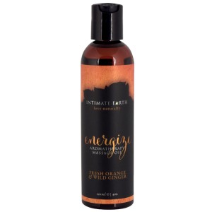 Energize Aromatherapy Massage Oil Fresh Orange &   Wild Ginger 4 Oz. / 120 Ml