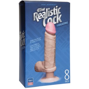 The Original Vibro Realistic Cocks 8-inch White