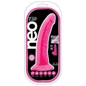Neo Elite Silicone Dual Density Cock-neon Pink 7.5