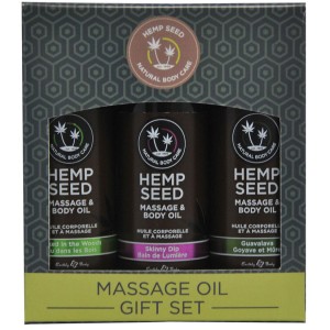 Hemp Seed Massage Oil Gift Set 3 Pack 2 Fl. Oz. Bottles