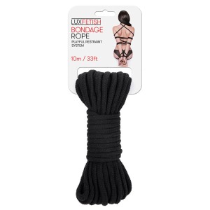 Lux Fetish Bondage Rope 10m Black