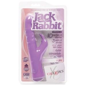 Rechargeable Rotating Jack Rabbit-purple 4.75