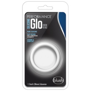 Performance Silicone Glo Cock Ring White  Glow