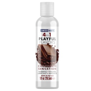 Swiss Navy 4 In 1 Playful Flavors-chocolate Sensation 1oz