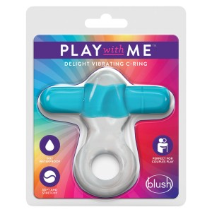 Play With Me Delight Vibrating C-ring-blue