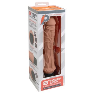 Powercocks Girthy Realistic Vibrator-mocha 8