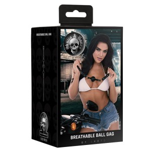 Ouch Skulls & Bones Breatheable Ball Gag-black