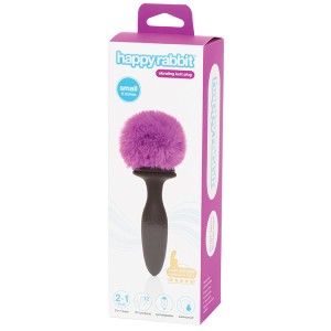Happy Rabbit Rechargeable Vibrating Butt Plug Small Black/purple