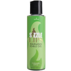 Sizzle Lips Warming Edible Gel Caramel Apple 4.2 Oz.