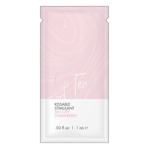 Cg Lip Tease Kissable Stimulant-sin City Strawberry Foil Bag Of 24