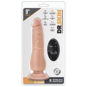 Dr. Skin 9 Inch 10 Function Wireless Remote Dildo Beige