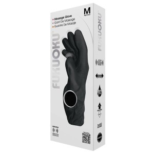 Fukuoku Five Finger Massage Glove-black Right Hand