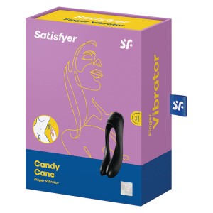 Satisfyer Candy Cane Finger Vibrator-black
