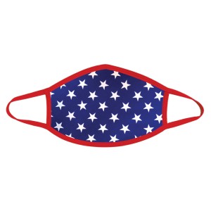 Neva Nude Murica Mask-blue Star Red Trim Large