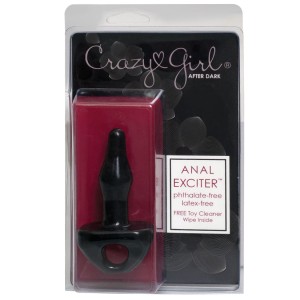 Crazy Girl Anal Exciter Plug-black