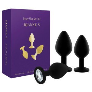 Riannes Booty Plug Set 3x-black