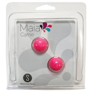Maia Carrie Silicone Kegel Balls-neon Pink