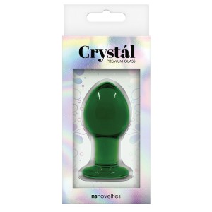 Crystal Premium Glass Plug Medium Clear Green
