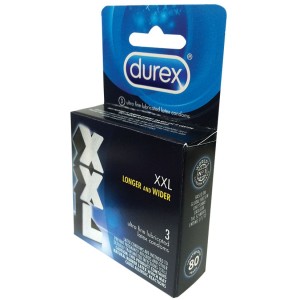 Durex Xxl Lubricated Condoms 3 Pack
