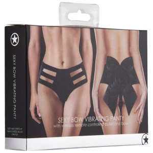 Sexy Bow Vibrating Panty Black