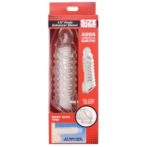 Size Matters Penis Enhancer Sleeve-clear 1.5inch