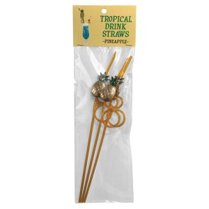 Tropical Drink Straws-pineapple 3 Pack