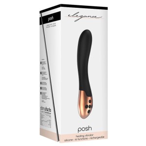 Elegance Posh Heating Vibrator-black 7.75