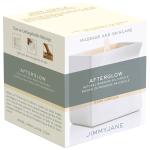 Jimmyjane Afterglow Natural Massage Oil Candle-dark Vanilla