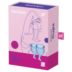 Satisfyer Feel Secure Menstrual Cup-dark Blue