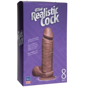 The Realistic Cocks 8 Inch Brown