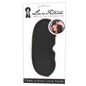 Lux Fetish Peek-a-boo Love Mask-black