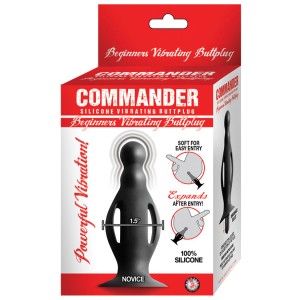 Commander Beginners Vibrating Buttplug-black