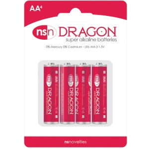 Dragon Alkaline Batteries Aa 4 Pack