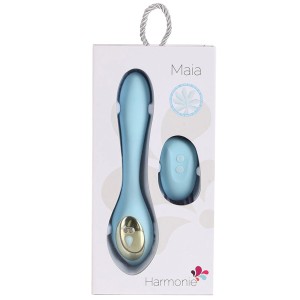 Maia Harmonie Remote Control Bendable Couples Vibrator-blue 8.5