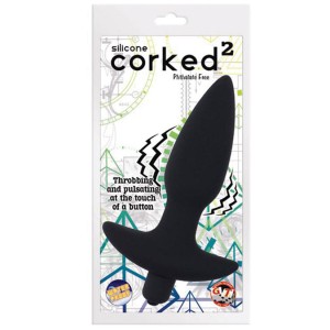 Corked 2 Vibrating Butt Plug Medium-charcoal