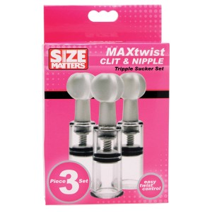 Max Twist Clit And Nipple Triple Sucker Set